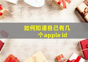 如何知道自己有几个apple id